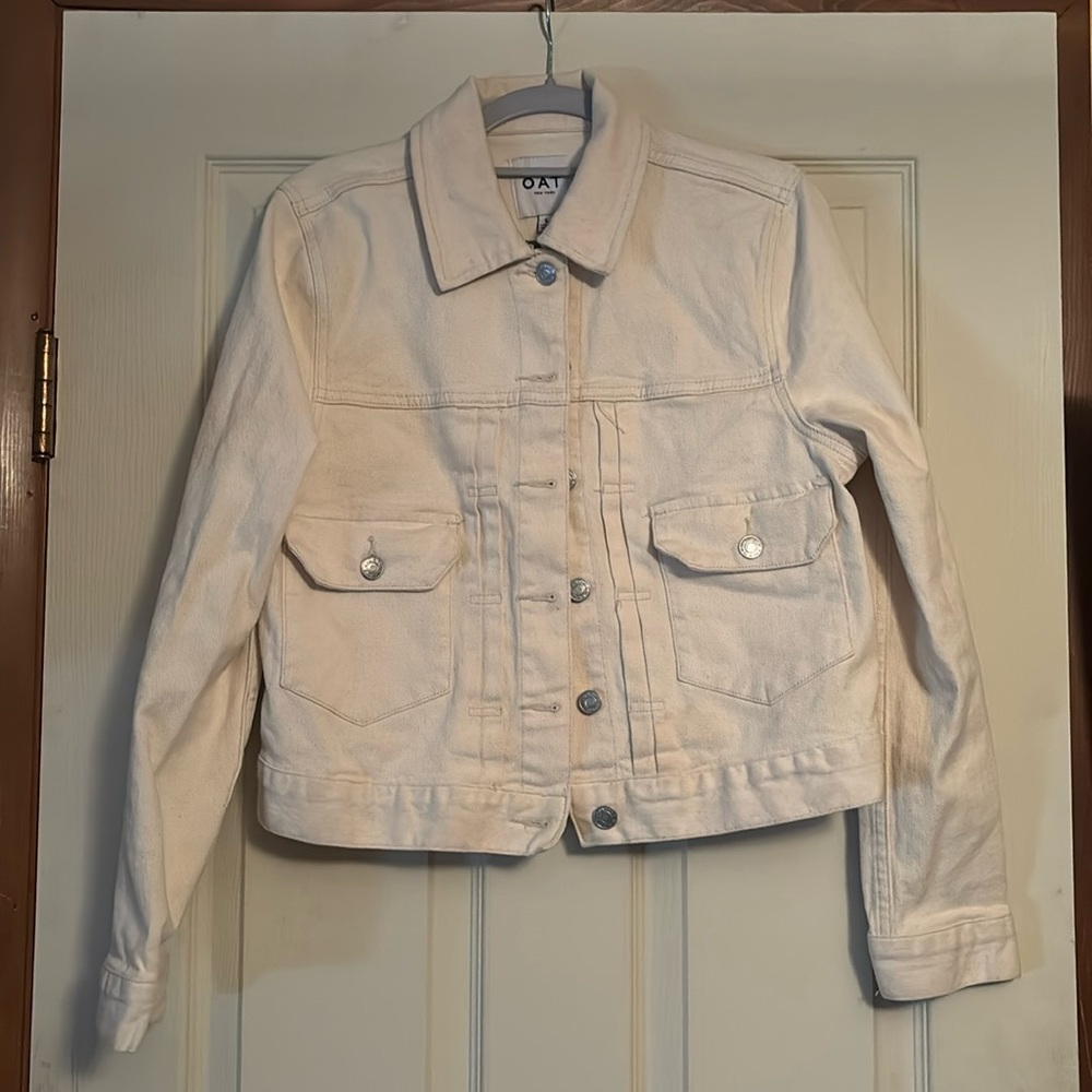 Oat Off White Jean Jacket size s
